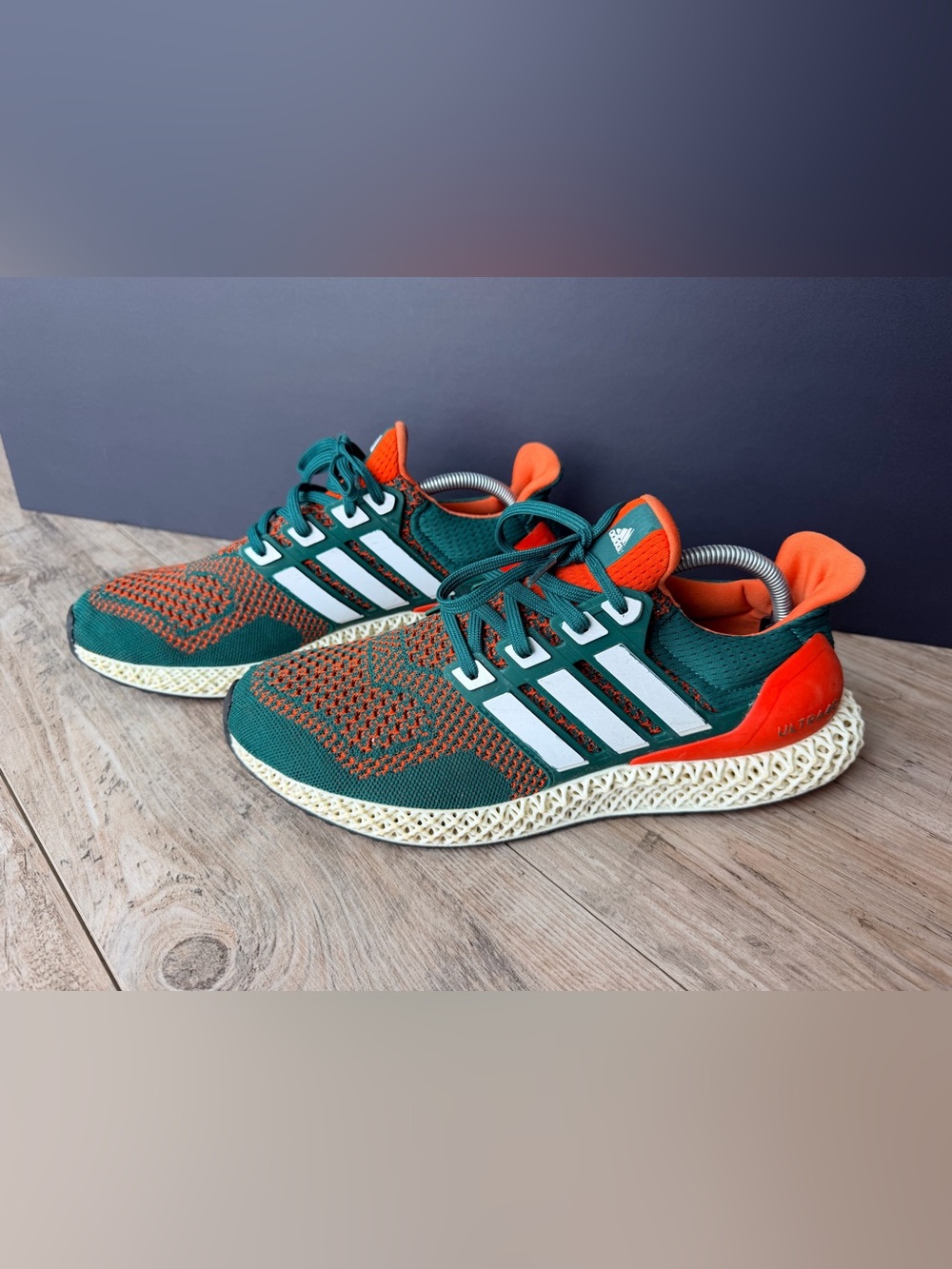 Adidas Ultra 4D Miami Hurricanes Collegiate Green Orange Q46439